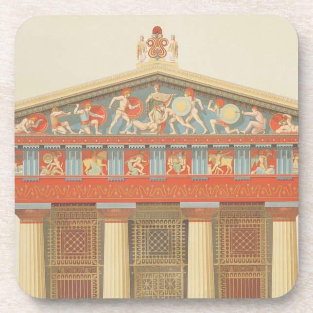 Facade of the Temple of Jupiter at Aegina (323-27 Coaster (Front)