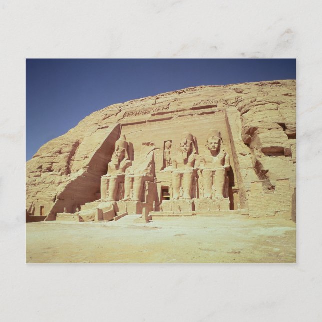 Facade of the Temple of Ramesses II Postcard (Front)