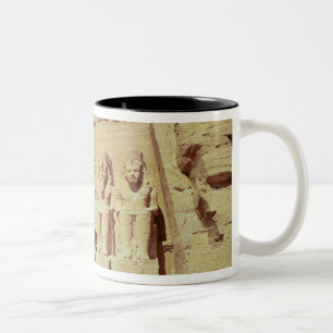 Facade of the Temple of Ramesses II Two-Tone Coffee Mug