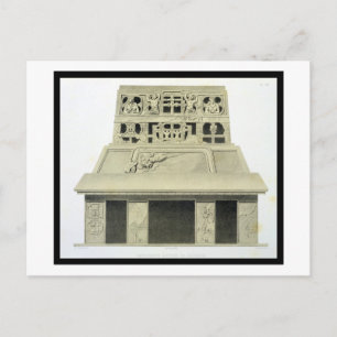 Facade of the Temple of the Sun, Palenque, plate 2 Postcard