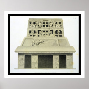 Facade of the Temple of the Sun, Palenque, plate 2 Poster