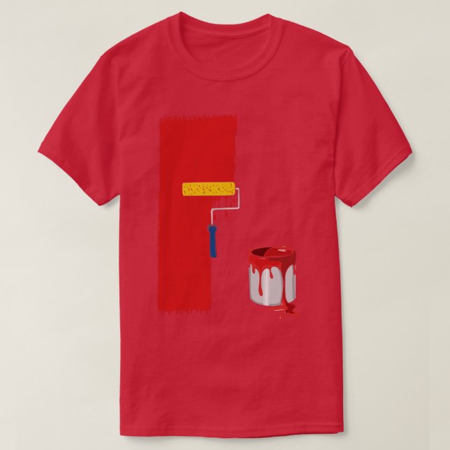 Facade Painting Red Wall Art Painter T-Shirt (Design Front)