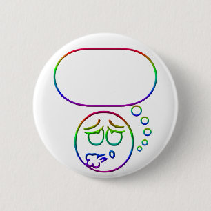 Face #10 (with speech bubble) 6 cm round badge