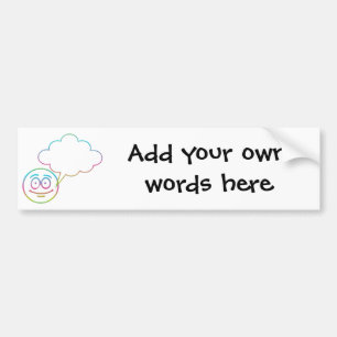 Face #1 with Speech Bubble Bumper Sticker