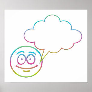 Face #1 with Speech Bubble Poster