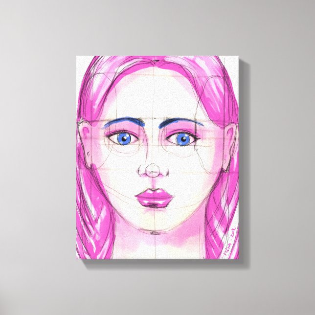 Face 5 canvas print (Front)