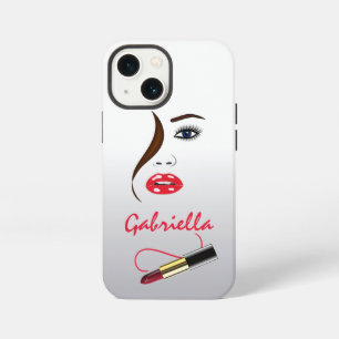 Face and Lipstick Kiss Mirror Beauty Makeup Artist iPhone 13 Mini Case