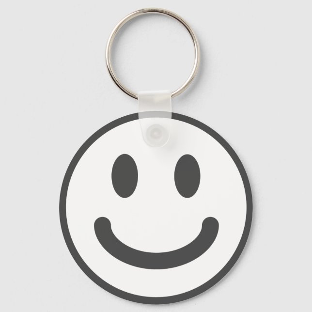 Face/emoji/emoticon/happy face keychain (Front)
