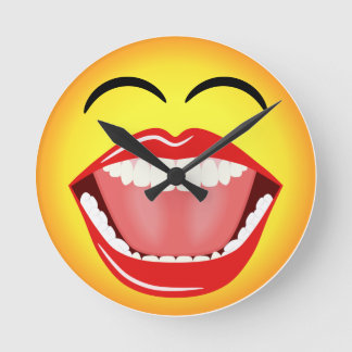 Face Emoji Humour Medium Funny Round Wall Clock