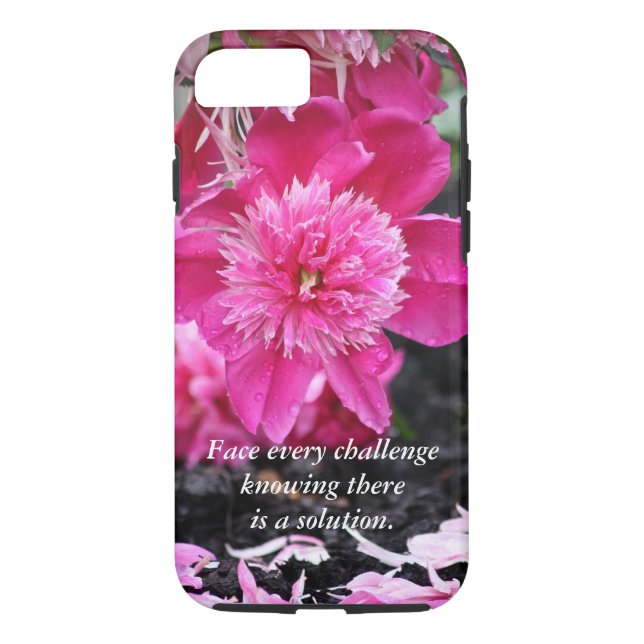 Face every challenge...Peony Case-Mate iPhone Case (Back)