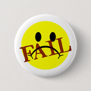 Face FAIL 6 Cm Round Badge