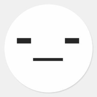 Face-flat Classic Round Sticker