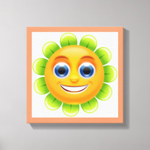 FACE FLOWER CANVAS PRINT