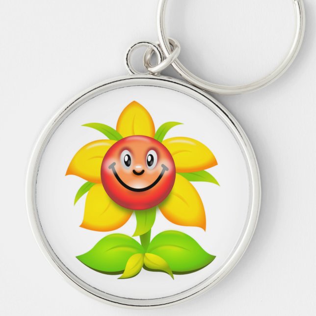 FACE FLOWER KEY RING (Front)