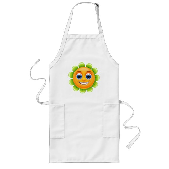 FACE FLOWER LONG APRON (Front)