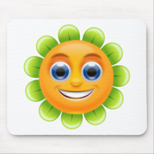 FACE FLOWER MOUSE PAD
