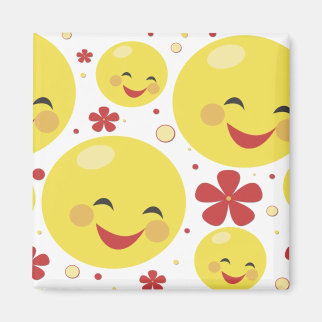 Face Flowers Magnet (Front)
