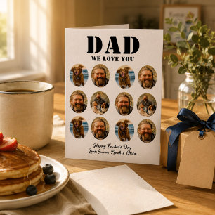 Face Funny Father's Day photo collage Card