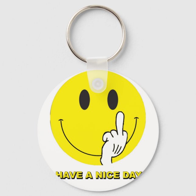 face giving the finger key ring (Front)