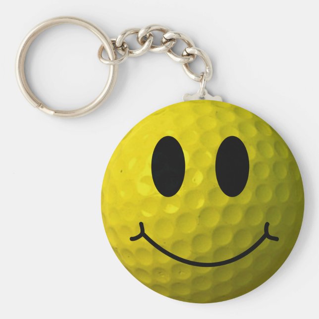 Face Golf Ball Key Ring (Front)