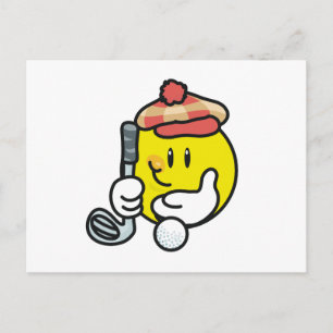 Face Golf T-shirts and Gifts Postcard