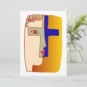 Face In A Cross Invitations