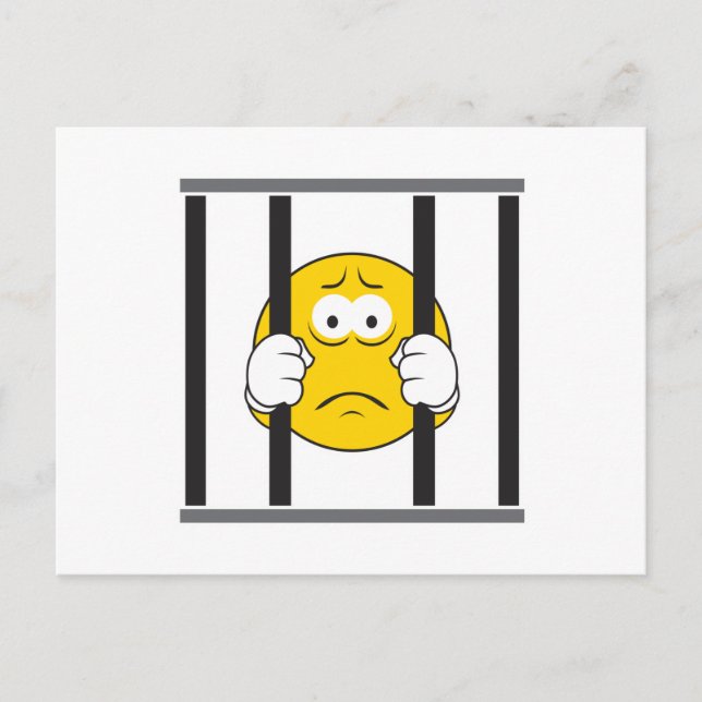 Face in Jail Postcard (Front)