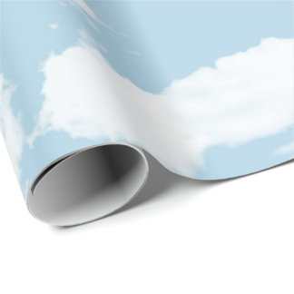 Face in the clouds wrapping paper