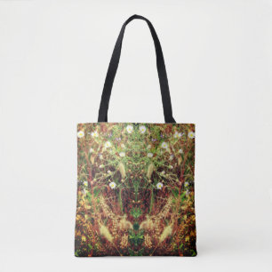 Face in the Desert Wildflowers Tote Bag
