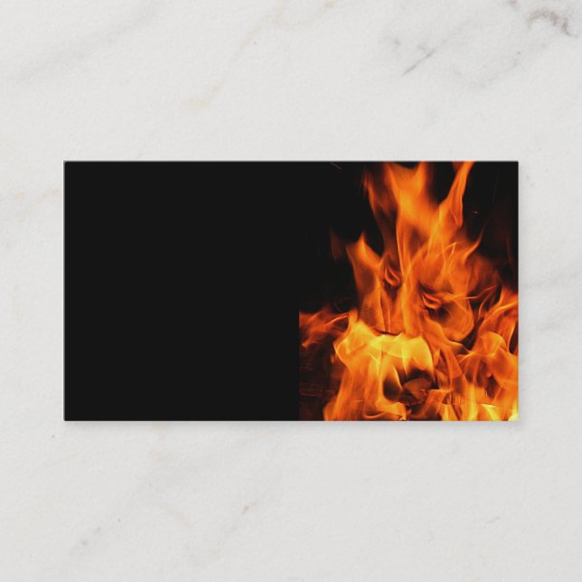 Face in the flames business card (Front)