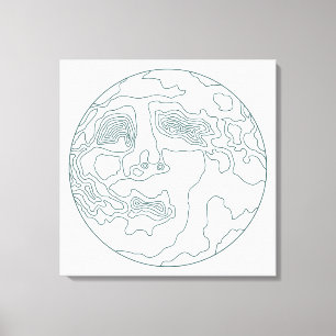 face in the moon canvas print