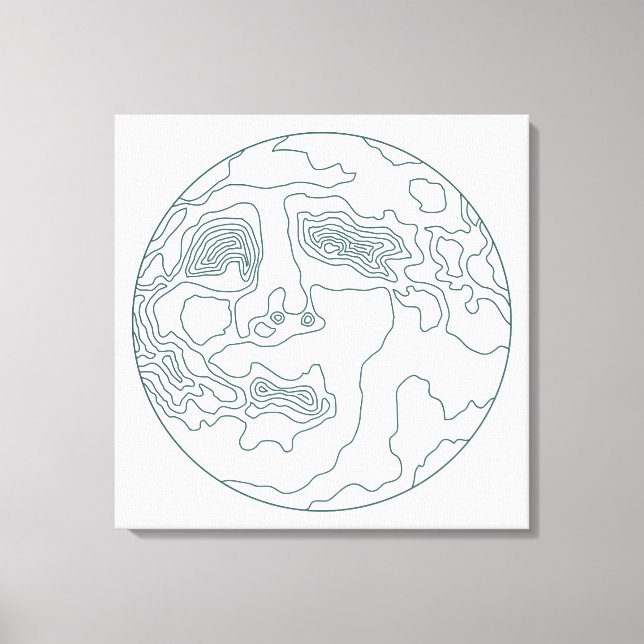 face in the moon canvas print (Front)