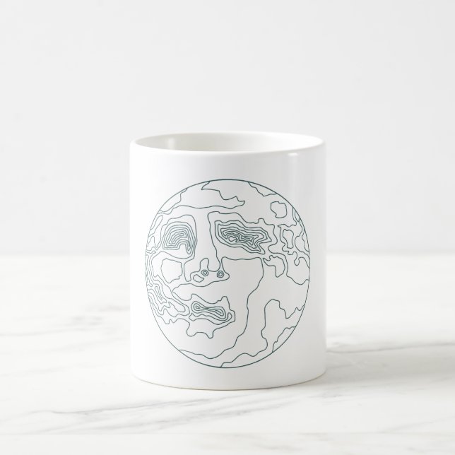 face in the moon coffee mug (Center)