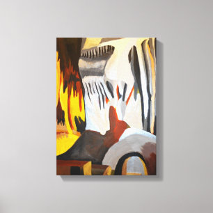 Face in the Rocks art Canvas Print