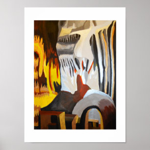 Face in the Rocks Poster