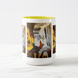 Face in the Rocks Two-Tone Coffee Mug