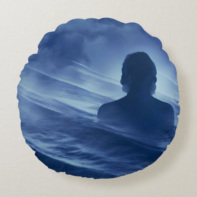 Face it Alone Round Cushion (Front)