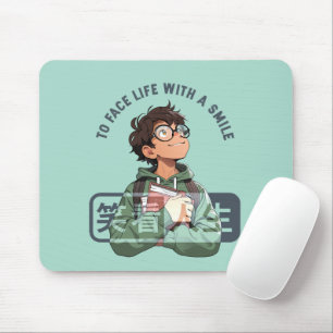 Face life with a smile (2) mouse pad