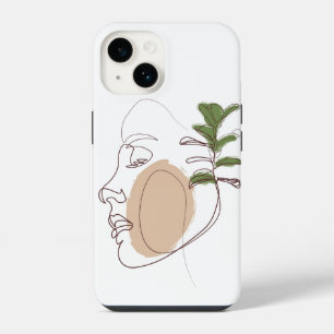 Face Line Art Abstract Aesthetic Artwork iPhone 14 Case