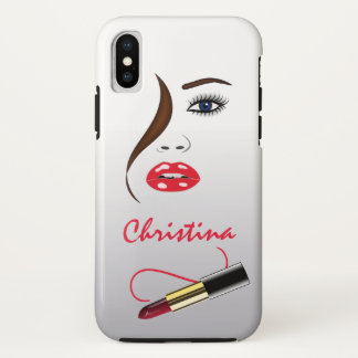 Face & Lipstick Kiss in the Mirror Makeup Artist Case-Mate iPhone Case