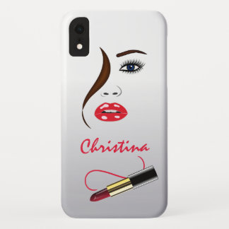 Face Lipstick Kiss Mirror Makeup Artist Fashion Case-Mate iPhone Case