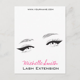 Face long lashes eyeliner Lash Extension Postcard