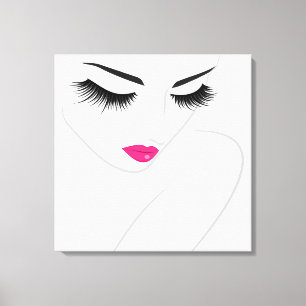 Face long lashes Lash Extension Canvas Print