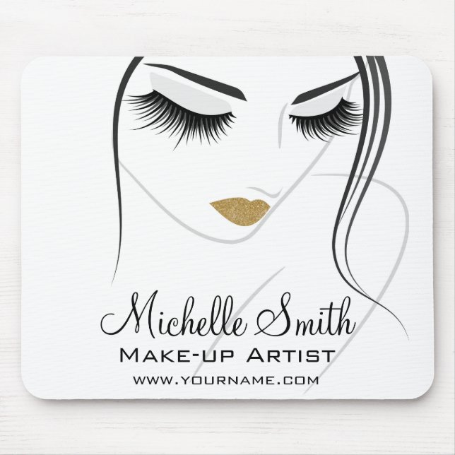 Face long lashes Lash Extensions Mouse Pad (Front)