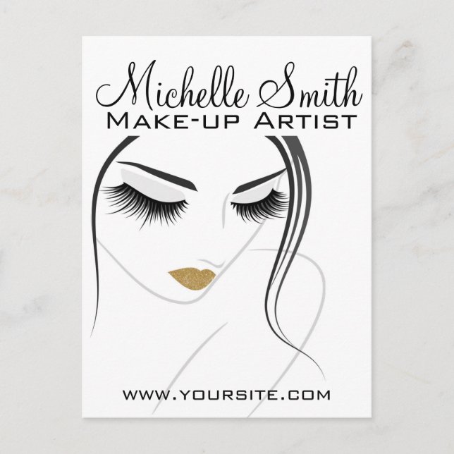 Face long lashes Lash Extensions Postcard (Front)