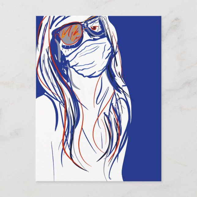 face mask blues postcard (Front)
