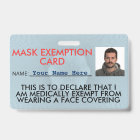 Face Mask Exemption Card ID Badge