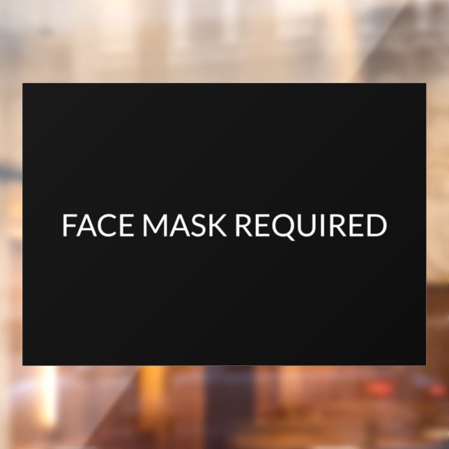 Face Mask Required black and white elegant (Sheet 2)