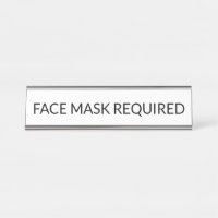 Face Mask Required black and white elegant