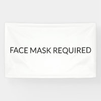 Face Mask Required black and white simple